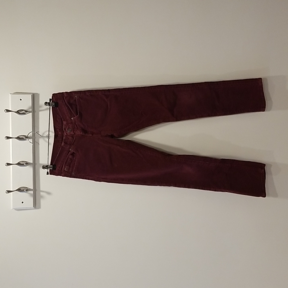 7 For All Mankind maroon corduroy jeans